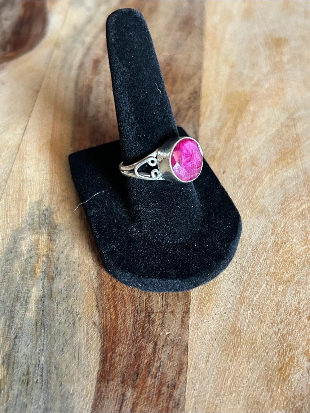 Pink Stone Silver Ring - Women Jewelry